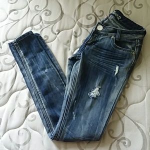 Almost Famous distressed skinny jeans